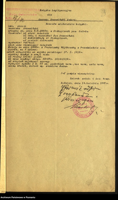 Obraz 6 z jednostki "Ostrzeszów, powiat Kępno - akta koła."