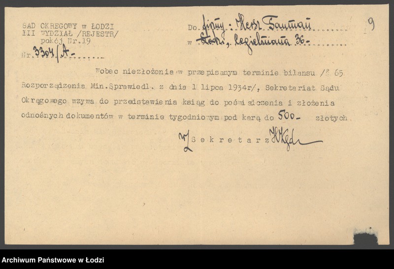 Obraz 11 z jednostki "Hersz Tauman- prowadzenie domu ekspedycyjnego"