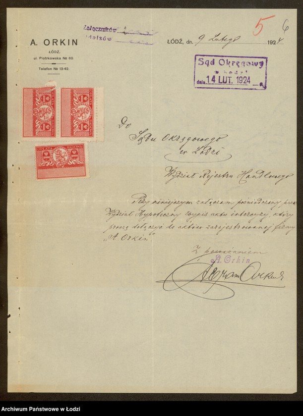 Obraz 8 z jednostki "Abram Orkin – sprzedaż towarów włókienniczych i frmowych"