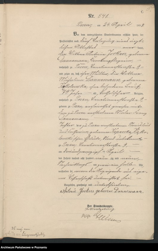 Obraz 8 z jednostki "Księga zgonów t. II"