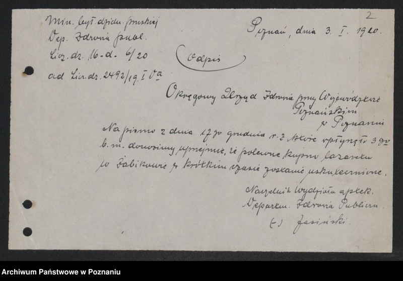 Obraz 4 z jednostki "Ministerstwo byłej Dzielnicy Pruskiej - Departament Zdrowia Publicznego. Akta w sprawie: Lecznic dla chorych wenerycznie kobiet [korespondencja]"