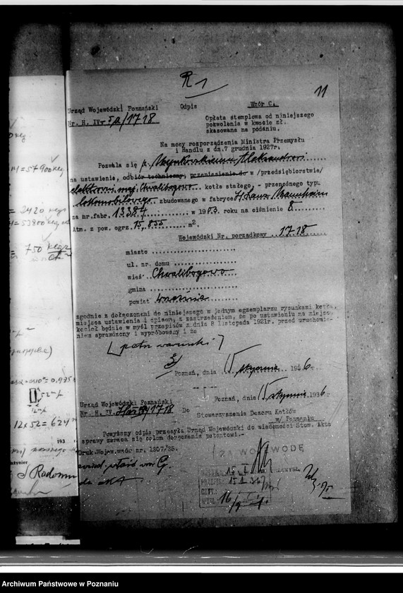 Obraz 15 z jednostki "Majętność Chwalibogowo powiat wrzesiński własność A. Myszkowski nr woj. kotła 1718"