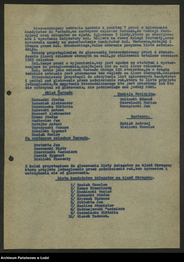 Obraz 5 z jednostki "Koło kolejowe PPS Kutno- protokoły, sprawozdania. Protokoły [z zebrań] aktywu zawodowego."