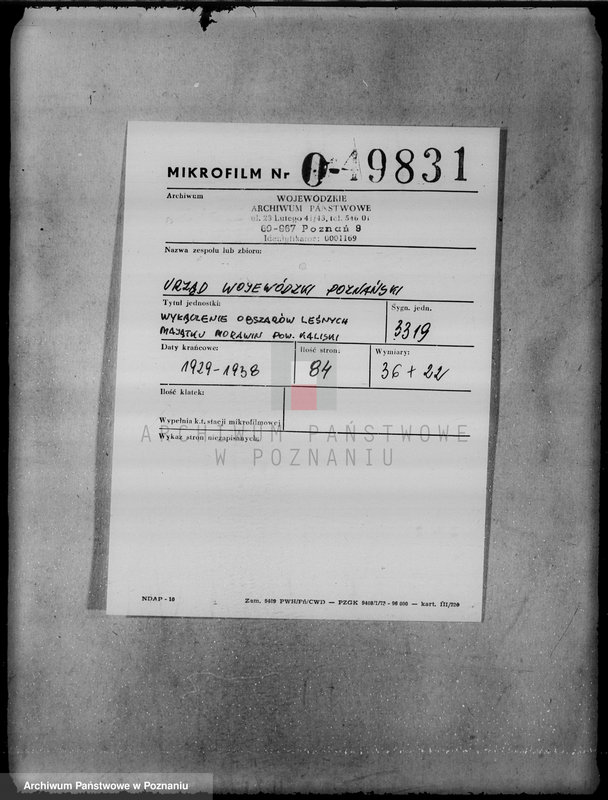 Obraz 2 z jednostki "Wyłączenie obszarów leśnych majątku Morawin powiat kaliski"