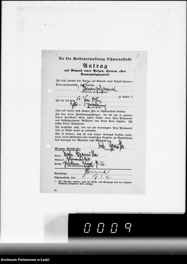 Obraz 7 z jednostki "Erledigte Rechnungen u.Pelzanträge Div.Sachen"