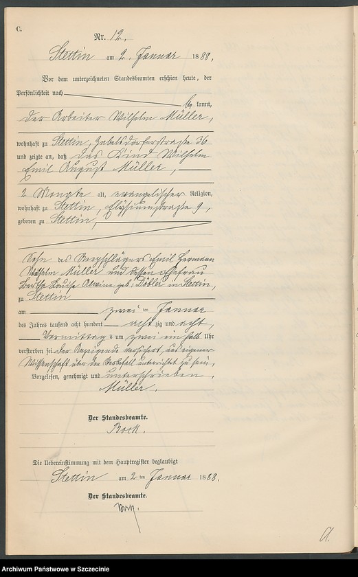 Obraz 15 z jednostki "Sterbe-Register (Neben-Register) Band I"