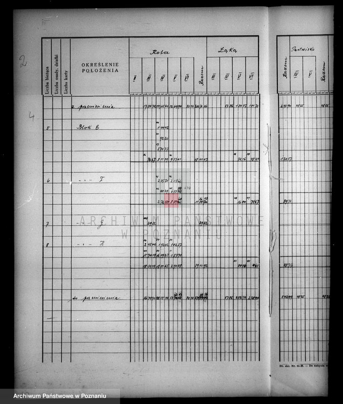 Obraz 8 z jednostki "Rejestr klasyfikacyjno-pomiarowy majątku Stare powiatu wyrzyskiego"