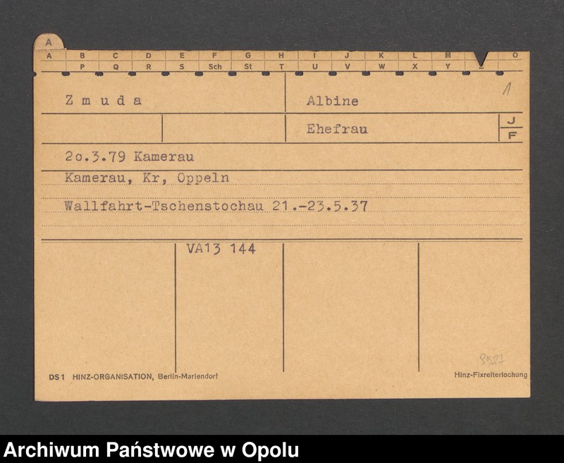 Obraz 3 z jednostki "[Zmuda Albine, ur. 20.3.1879 Kamerau]"