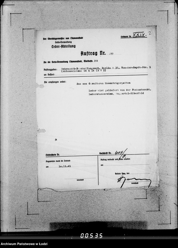 Obraz 6 z jednostki "Hosenträge-Palten [Zamówienia, rachunki, kalkulacje]"