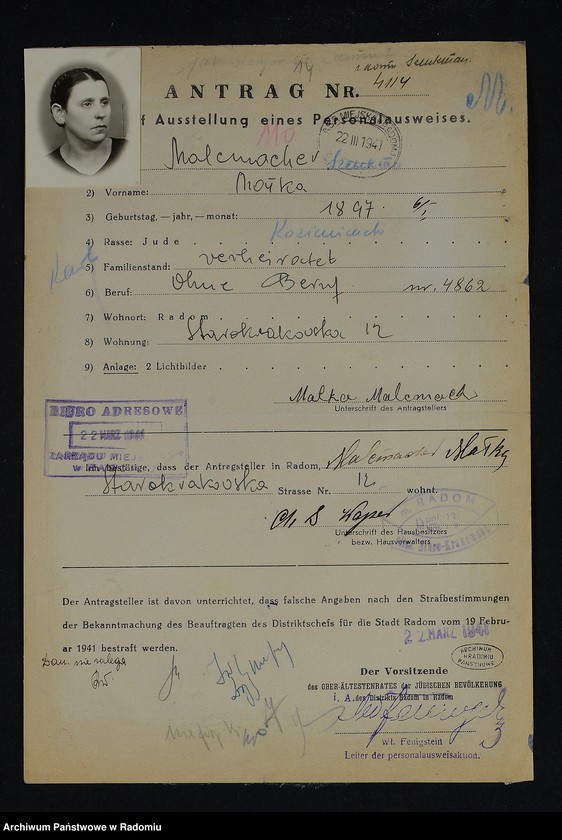 image.from.unit.number "[Wnioski o wydanie dowodów osobistych oraz nie odebrane dowody Malcmacher - Małach Łaja]"