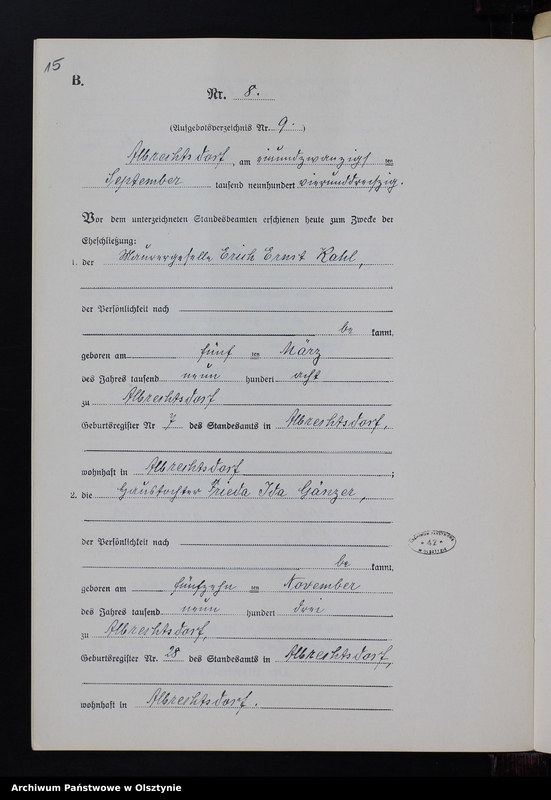 image.from.unit.number "Heiraths-Neben-Register Nr 1 - 16 [ Księga małżeństw - wtóropis ]"