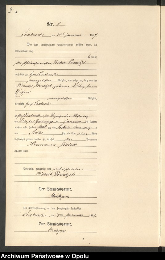 image.from.unit.number "Geburts-Neben-Register Standes-Amt Leubusch 1887"