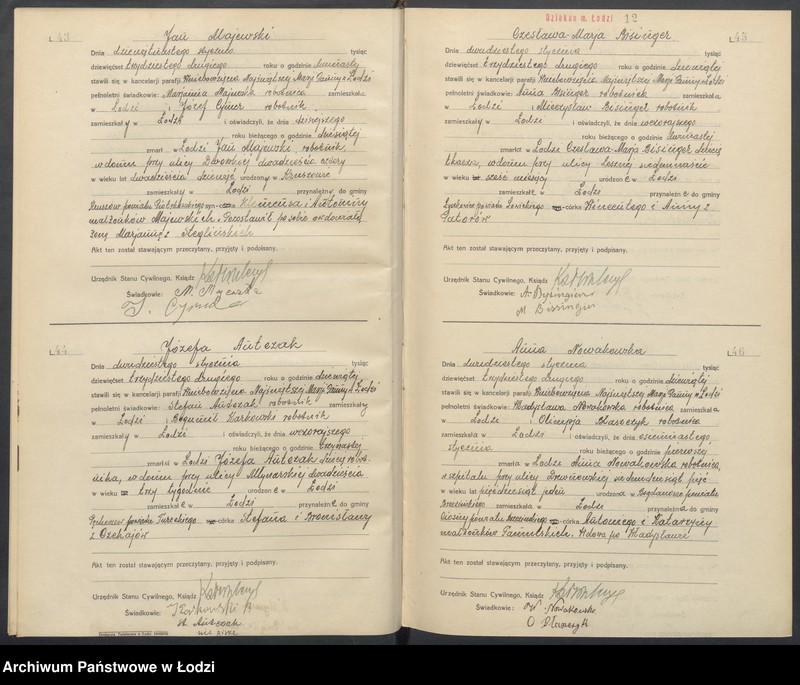 Obraz 14 z jednostki "Akta zgonów"