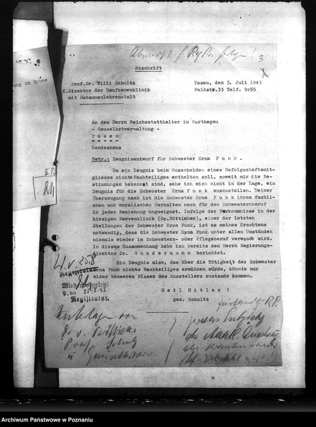 Obraz 7 z jednostki "Entziehung der Anerkennung bei der Krankenschwester Funk"