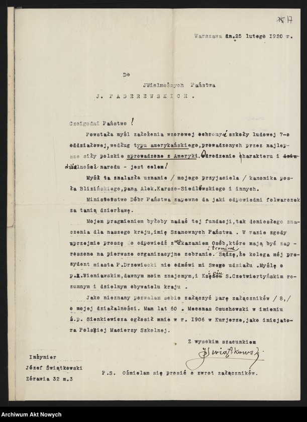 image.from.unit.number "Sprawy pomocy dla szkół i organizacji oświatowych; rezolucja zjazdu Polskiego Towarzystwa Pedagogicznego. Korespondencja, podania, wycinek prasowy. "Dziennik Pomorski", 14 III 1920 nr 61"