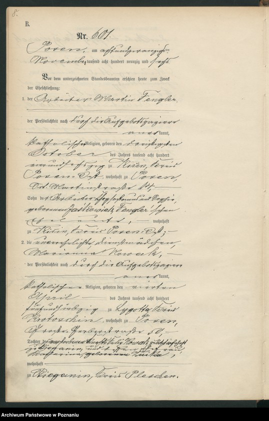 Obraz 10 z jednostki "Księga małżeństw t. III"