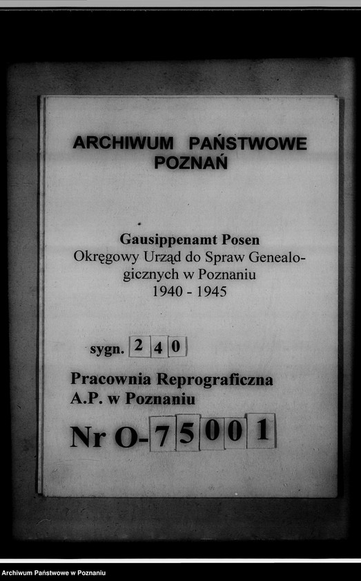 Obraz 9 z jednostki "Aufstellung der Standesamtszweitbücher des Kreises Lissa [Leszno]"