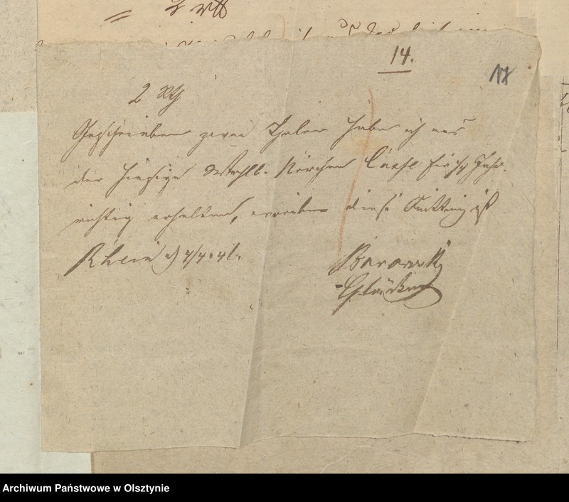 image.from.unit.number "Beläge zur Jahres Rechnung der Kirche zu Rhein für das Jahr 1846"