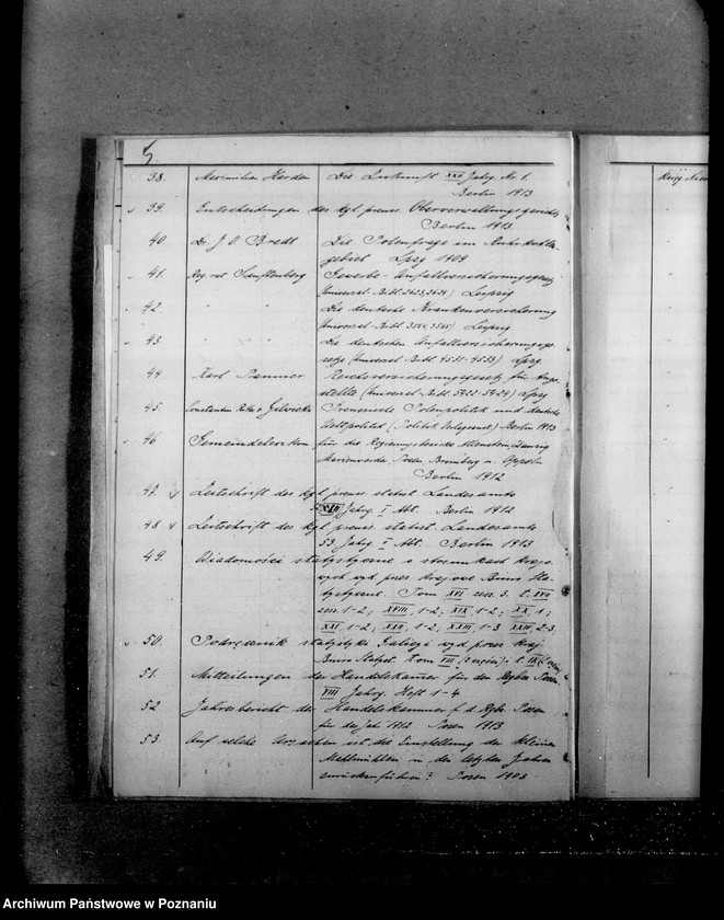 image.from.unit.number "Spis [wykaz] książek w bibliotece Rady Narodowej w Poznaniu."