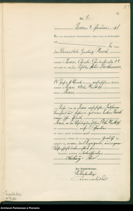 Obraz 9 z jednostki "Księga miejscowa zgonów t. I"