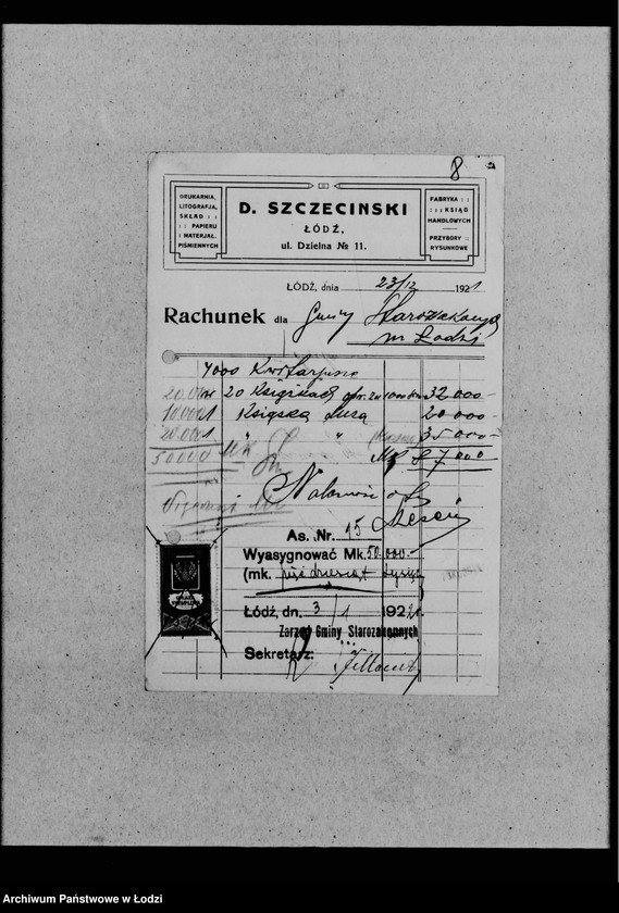 Obraz 12 z jednostki "Listy płacy, asygnaty"