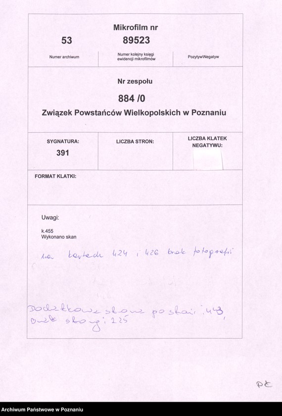 Obraz 2 z jednostki "Wnioski o odznaczenia krzyżem zasługi."