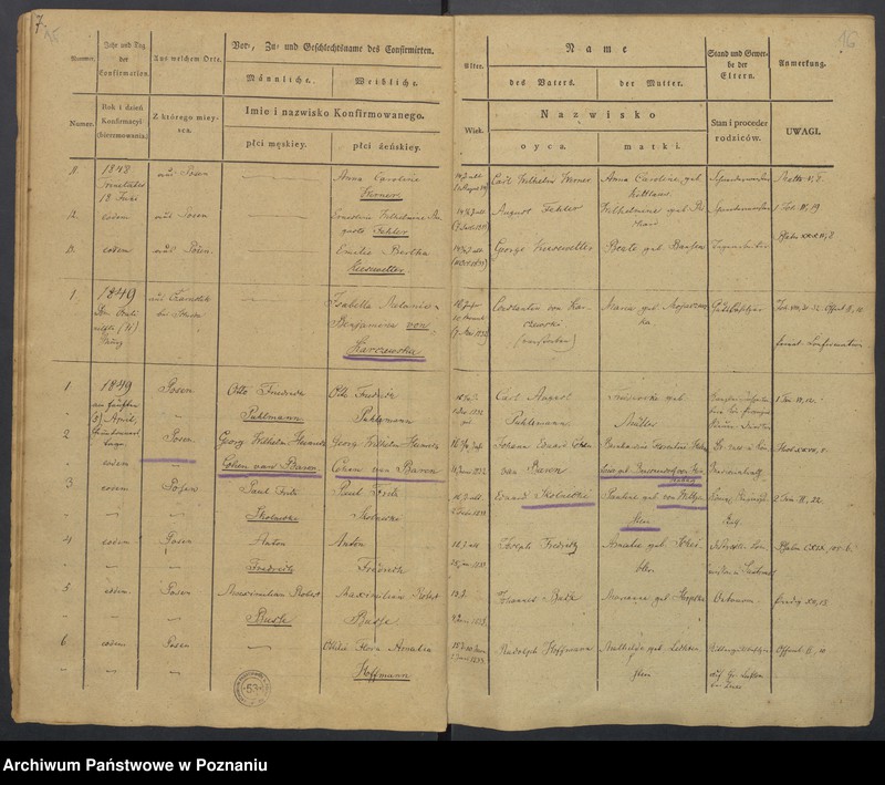 Obraz 11 z jednostki "Konfirmatenregister"