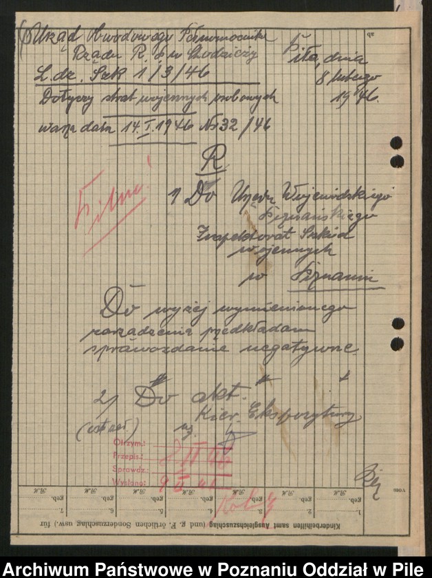 Obraz 8 z jednostki "[Zarządzenia i sprawozdania statystyczne dotyczące rejestracji szkód wojennych]"