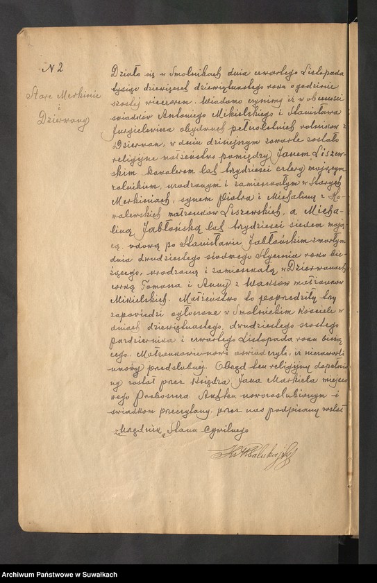 image.from.unit "Księga akt małżeństw par. Smolniki za 1919-29 r."