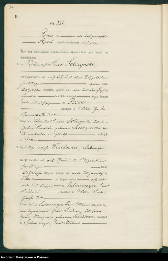 Obraz 17 z jednostki "Księga miejscowa małżeństw t. II"