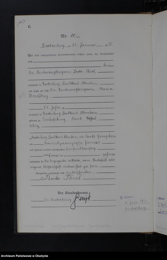 image.from.unit.number "Sterbe-Haupt-Register Nr 1 - 111"