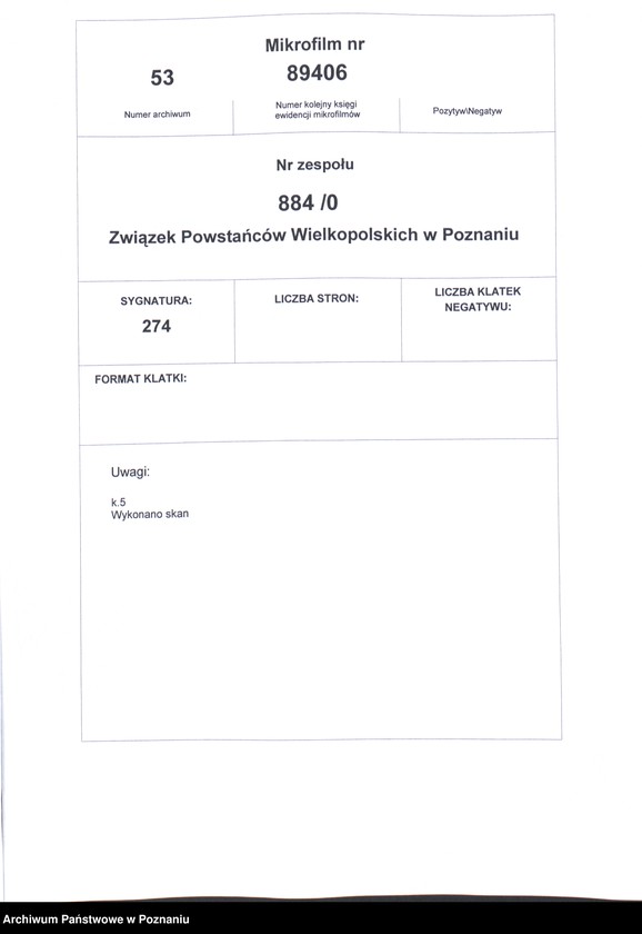 Obraz 2 z jednostki "Mieszkowo, powiat Jarocin - akta koła."