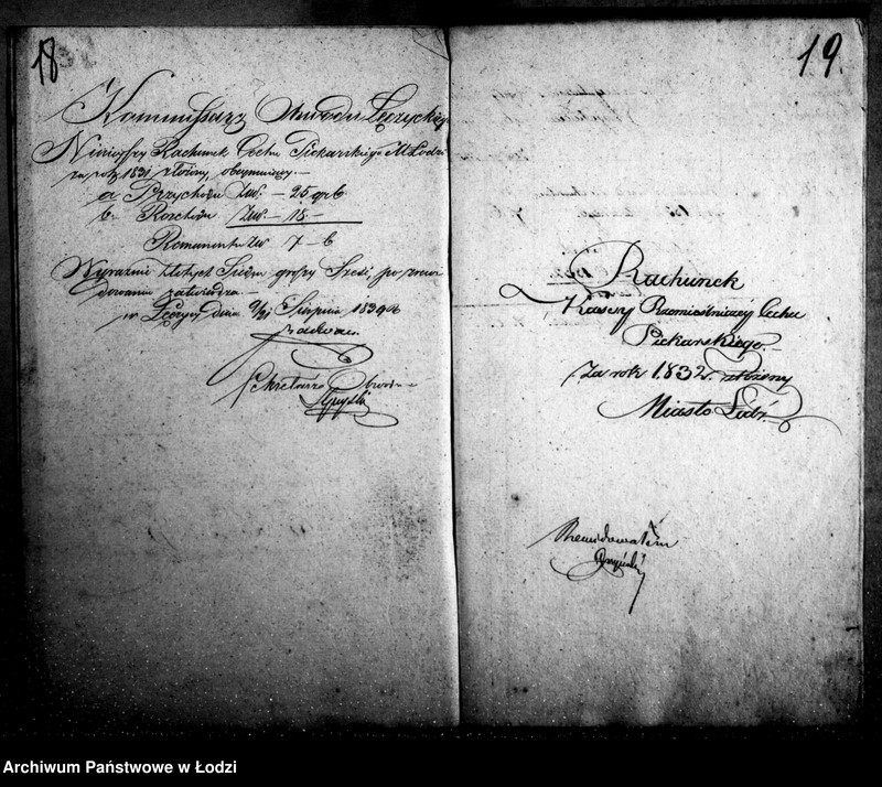 Obraz 16 z jednostki "Akta tyczące się rachunków i wszelkich korespondencji cechu piekarskiego"