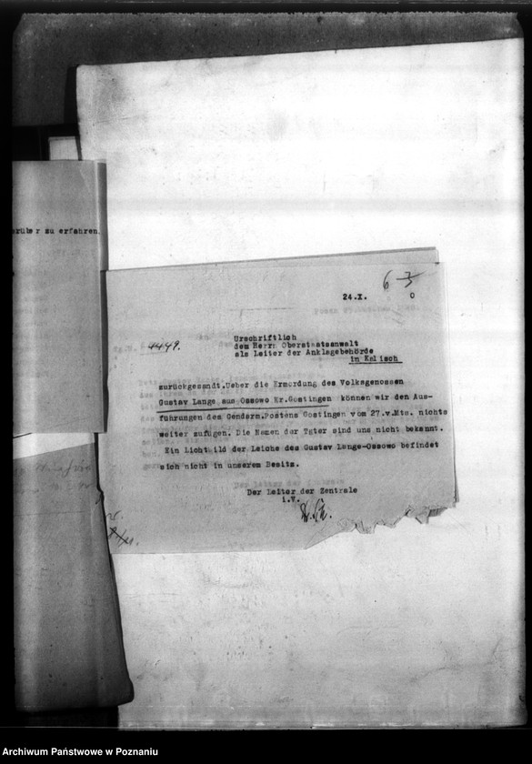 Obraz 10 z jednostki "Gustaw Lange aus Ossowo (powiat Gostyń)"