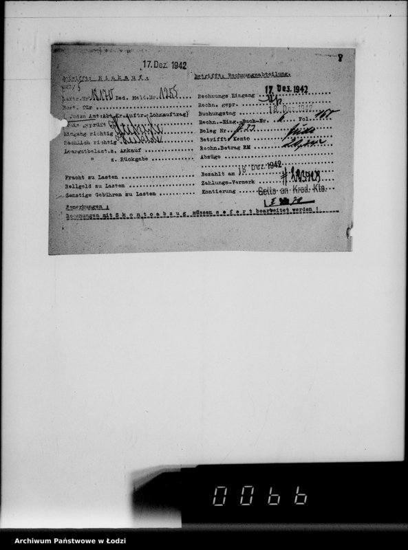 Obraz 12 z jednostki "Lebensmitteleinkauf. Aufträge, [Lieferscheinen und Rechnungen] 18111-18170"