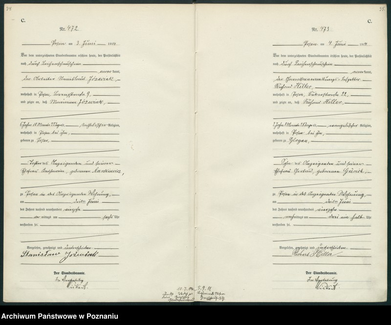 Obraz 20 z jednostki "Księga miejscowa zgonów tom II [Rejestr główny zgonów]"