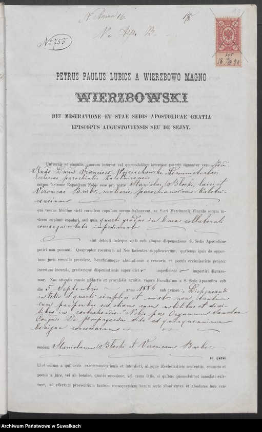 image.from.unit.number "Dokumenty do akt małżeństw parafii rzymskokatolickiej w Kaletniku"