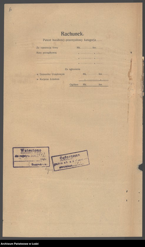 Obraz 8 z jednostki "Jakób L.Kajzer- wyrób towarów manufakturowych"