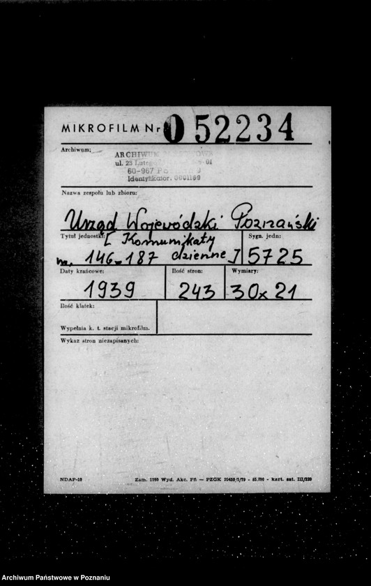 Obraz 2 z jednostki "[Komunikaty dzienne nr 146-187]"