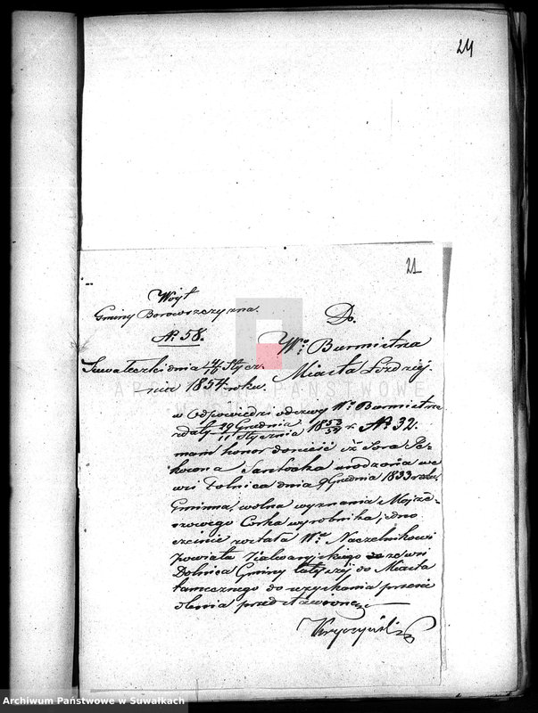 image.from.unit.number "Dowody posługujące do zawarcia Ślubów Starozakonnych Okręgu Łoździeje z roku 1854"