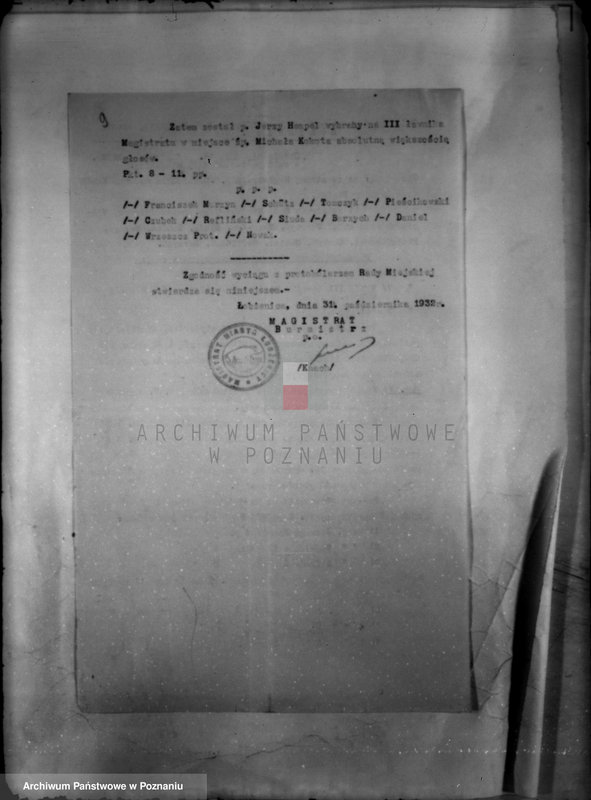 Obraz 13 z jednostki "Miasto Łobżenica /powiat wyrzyski/ członkowie magistratu"