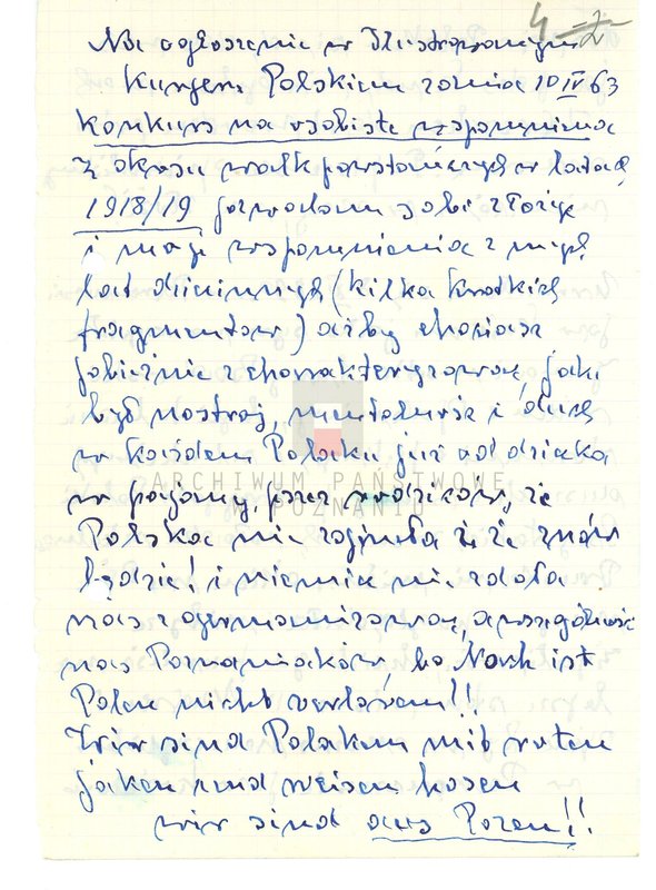 Obraz 11 z jednostki "Relacje i wspomnienia dotyczące powstania wielkopolskiego: 1. Poznań, część lV /autorzy relacji od N - S/."