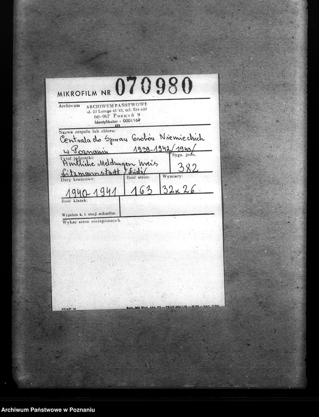 Obraz 2 z jednostki "Amtliche Meldungen Kreis Litzmannstadt (Łódź)"