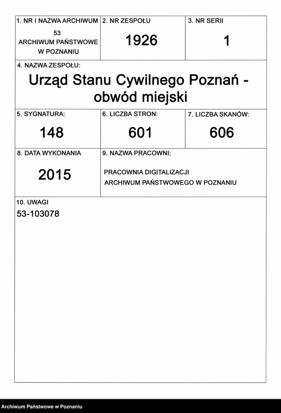 Obraz 1 z jednostki "Księga urodzeń t. II"