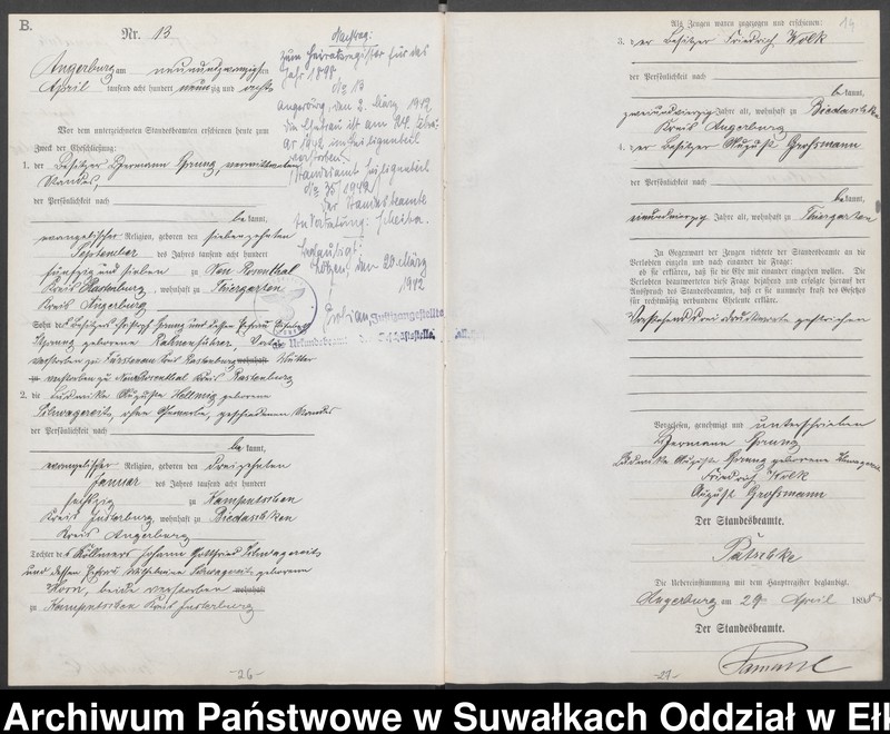 image.from.unit.number "Heiraths-Neben-Register des Preussischen Standes-Amtes Angerburg Kreis Angerburg"