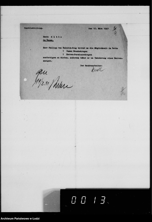 Obraz 11 z jednostki "Kürschnerei. [Zamówienia, rachunki i świadectwa dostaw]"