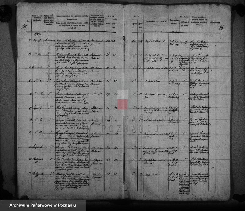 Obraz 12 z jednostki "Księga urodzonych, zaślubionych, zmarłych"