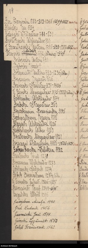 Obraz 17 z jednostki "Wykaz abecadłowy osób, które zgłosiły się o pomoc pieniężną."