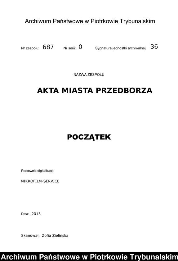 image.from.unit.number "Księga ludnosci stałej m[iasta] Przedborza Tom VII. d[omy] 1 - 26 W[idoma]"