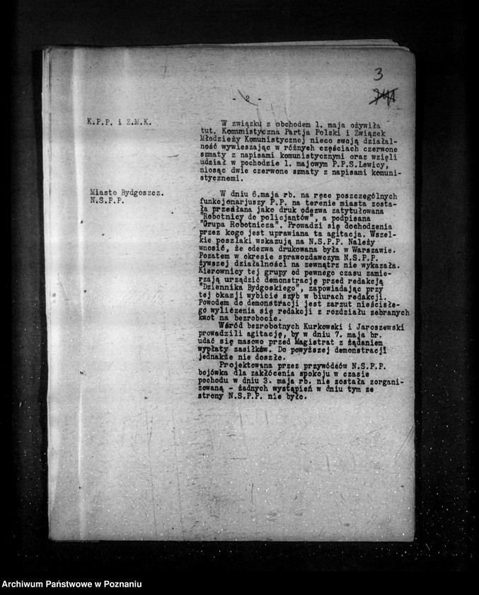 Obraz 7 z jednostki "Sprawozdania sytuacyjne tygodniowe za czas od 1 maja do 30 maja 1930 r. oraz akcja przedwyborcza"